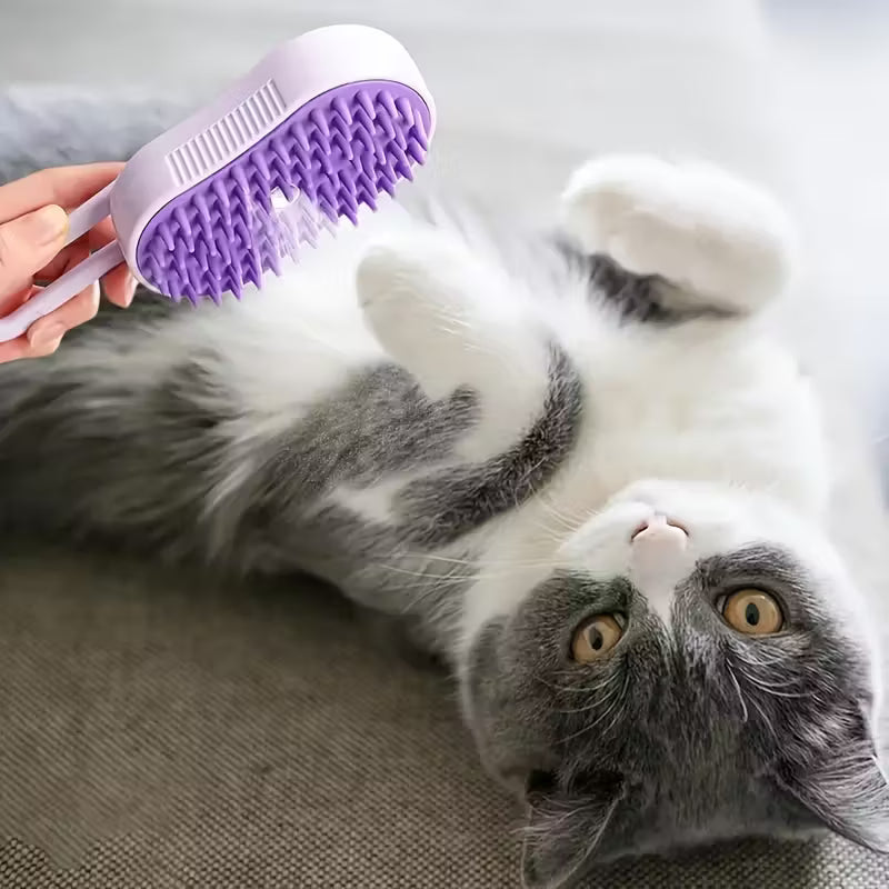 3-in-1 Steam Pet Grooming Brush