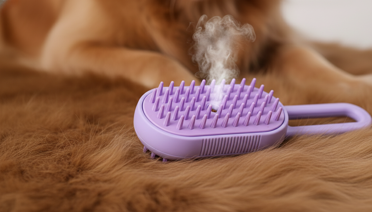 3-in-1 Steam Pet Grooming Brush
