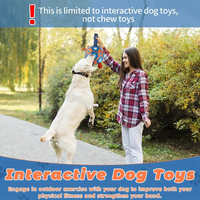 Large Durable Heavy Duty Rubber Soccer Ball with Tug-of-War Straps - Pump included